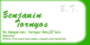 benjamin tornyos business card